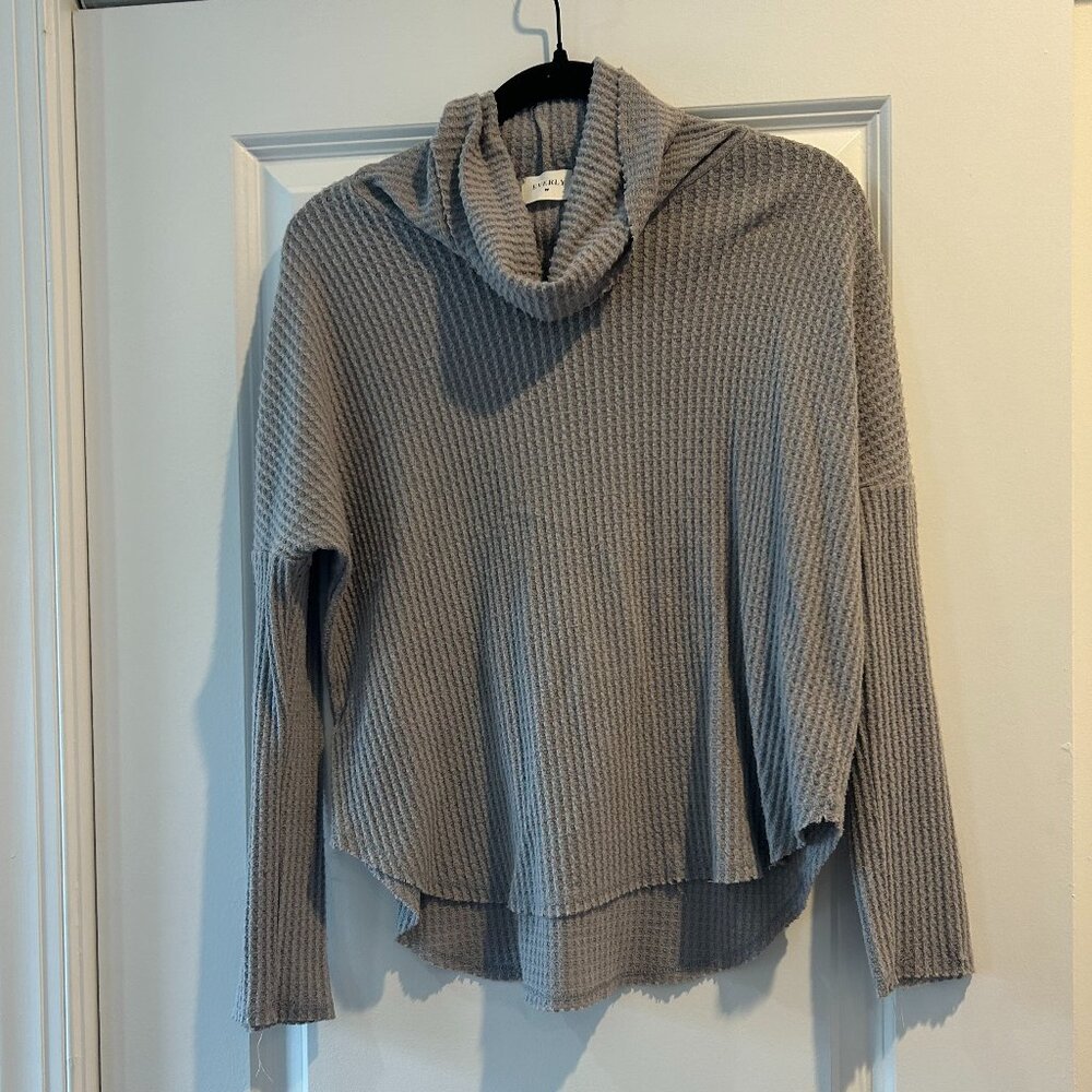 Grey Cowl Neck sweater, Size Small